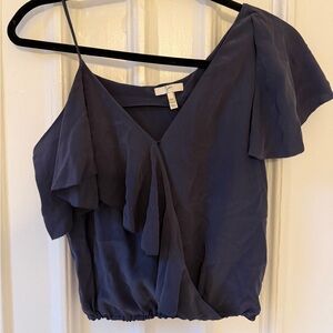Joie silk asymmetrical top